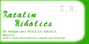 katalin miholics business card